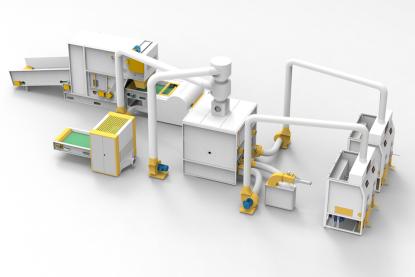 HJ-500 สายการผสมและบรรจุฟองน้ําไฟเบอร์